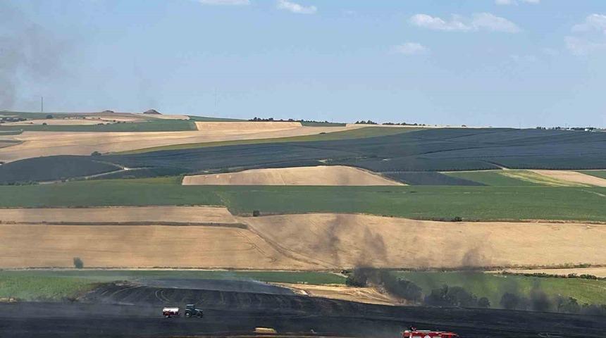 Tekirdağ’da 150 dönümde ekili buğday küle döndü