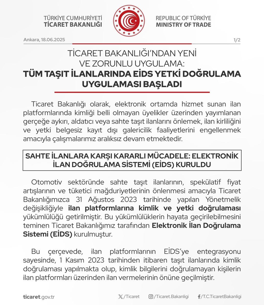Bakanlık duyurdu! Yeni uygulama... Tüm taşıt ilanları için zorunlu oldu, araç satışında yeni dönem 3