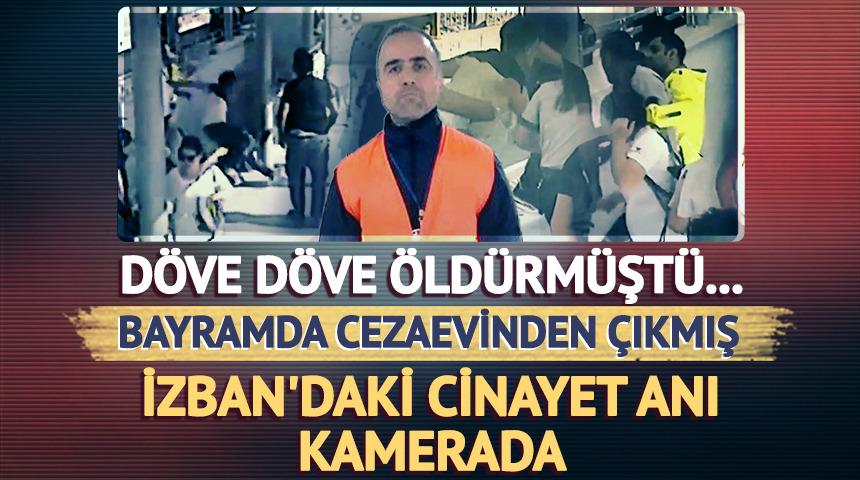 İZBAN'daki cinayet anı kamerada