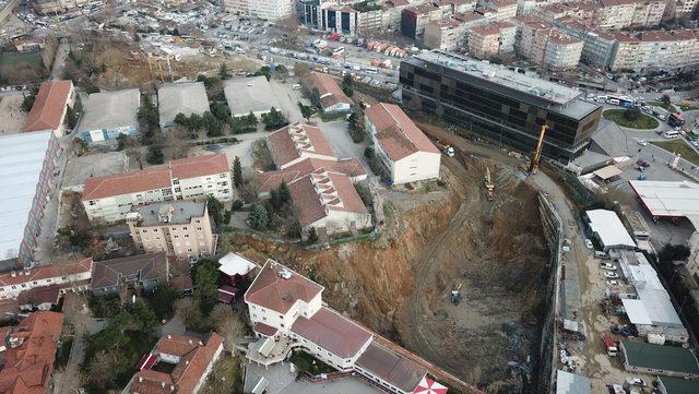 (Havadan fotoğraflarla) 400 öğrencili lisenin yanında korkutan görüntü