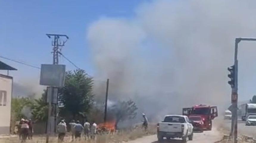 Yeşilyurt’ta korkutan bahçe yangını