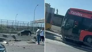 Haliç Köprüsü'nde metrobüs kazası! Araçlar zarar gördü