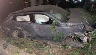 Hurda haline gelen araçtan yaralı kurtuldu
