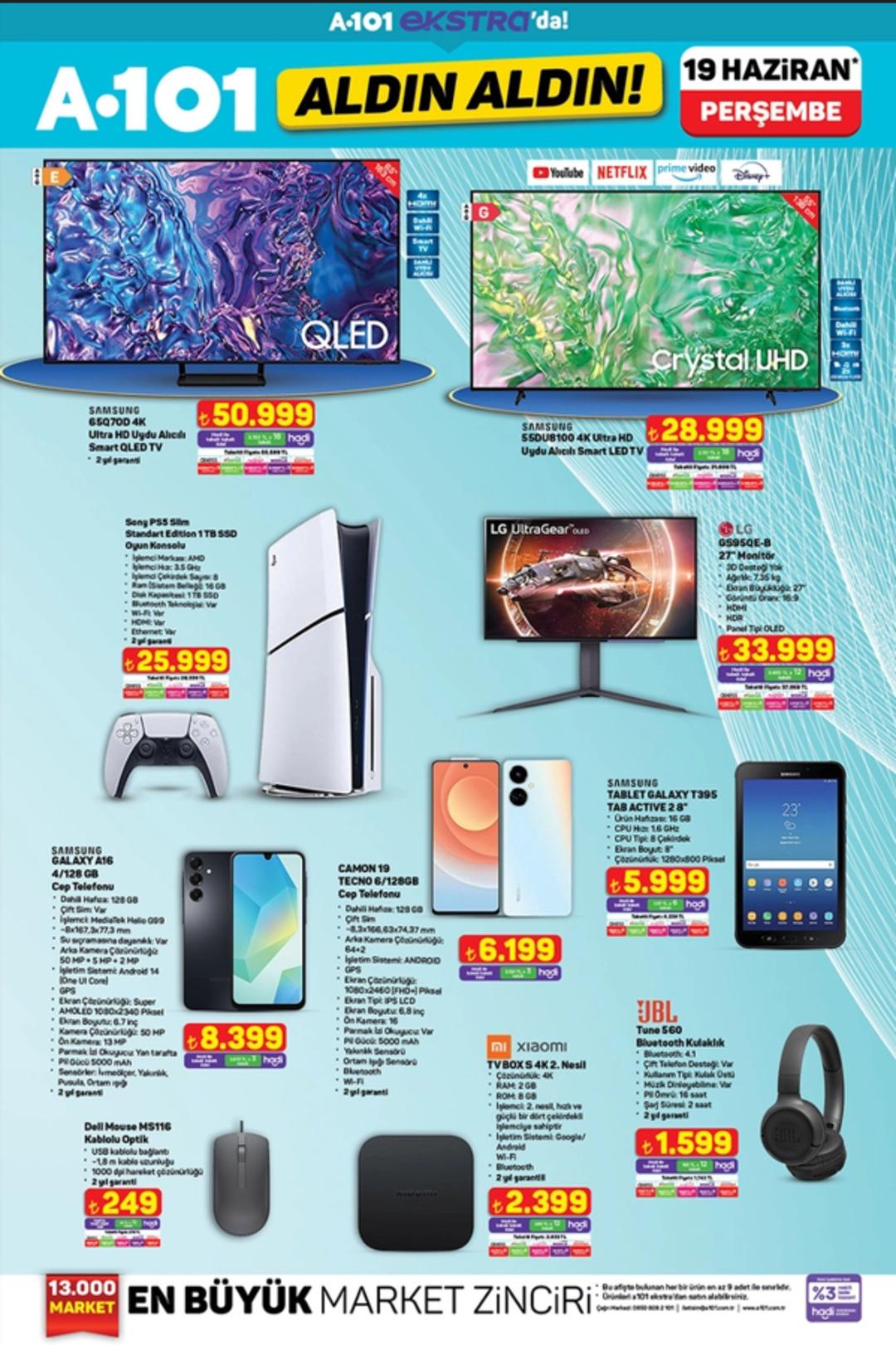 1200xauto A101'e Sony Playstation 5 Slim Oyun Konsolu geliyor! İşte 19 Haziran 2025 A101 Aldın Aldın Kataloğu