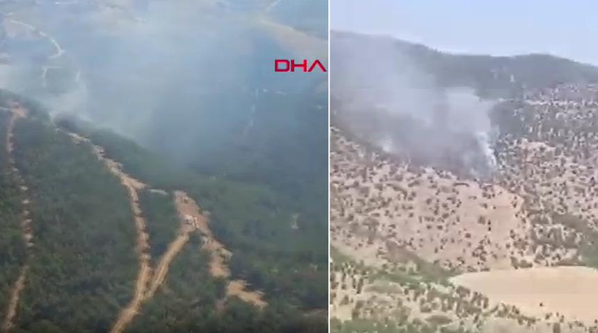 Manisa'da makilik yangını, ormana sıçradı!
