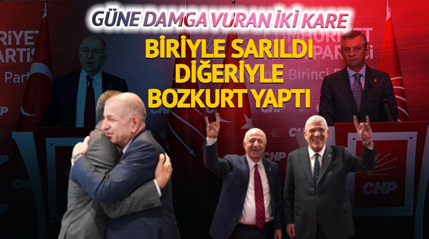 Özdağ'ın ziyaretinde dikkat çeken iki kare! Önce bozkurt yaptı, sonra sarıldı
