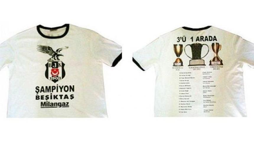 Şampiyonluk tiş&ouml;rtleri satışta
