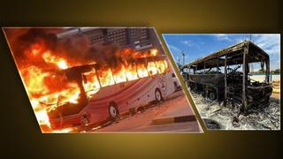 Bu nasıl futbol maçı! Taraftarlar sahaya girdi, hakeme saldırdı... Takım otobüsü kül oldu