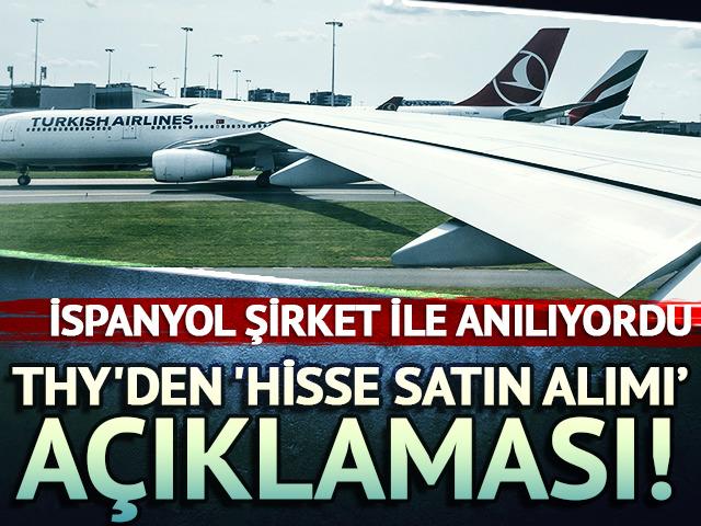 THY'den 'hisse satın alımı' açıklaması!