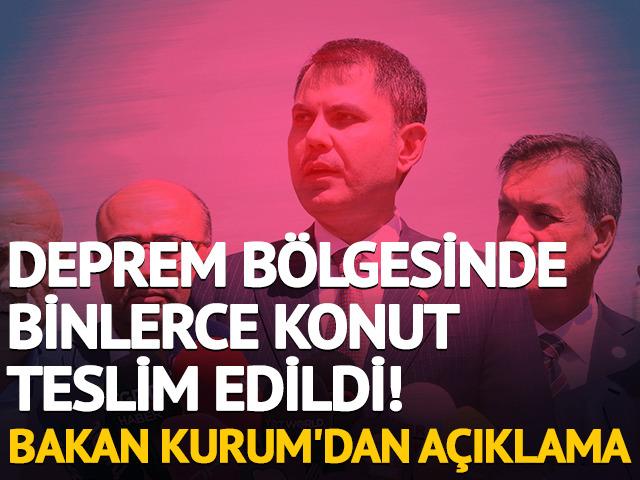 Deprem bölgesinde binlerce konut teslim edildi!