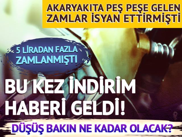 Akaryakıta indirimin tarihi belli oldu!