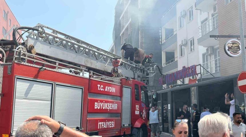 Kuşadası’nda yangın paniği