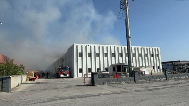 Tekirdağ'da gıda deposunda çıkan yangın söndürüldü