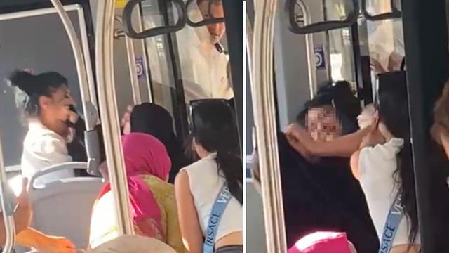 Denizli'de tesettürlü kadına hakaret iddiası! Otobüste kavga çıktı