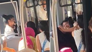 Her şey küçük kızın gözleri önünde oldu! Denizli'de tesettürlü kadına hakaret iddiası... Otobüste kavga çıktı