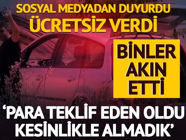 Sosyal medyadan duyurdu, ücretsiz verdi! Binler akın etti 