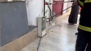 Doğal gaz kutusuna giren yılan doğal ortamına bırakıldı