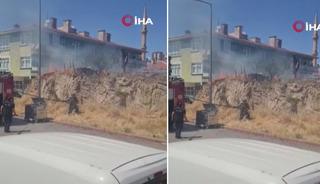 Başkentte düşen elektrik direği yangına sebep oldu