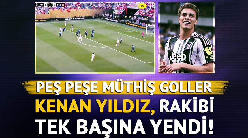 Kenan Yıldız, rakip kaleciye acımadı! 3 gol atarak Juventus'a galibiyeti tek başına getirdi