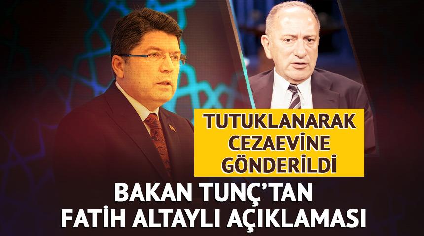Adalet Bakanı Tunç'tan Fatih Altaylı açıklaması: "Demokratik toplumlarda eleştiri ile suç arasındaki sınır nettir"