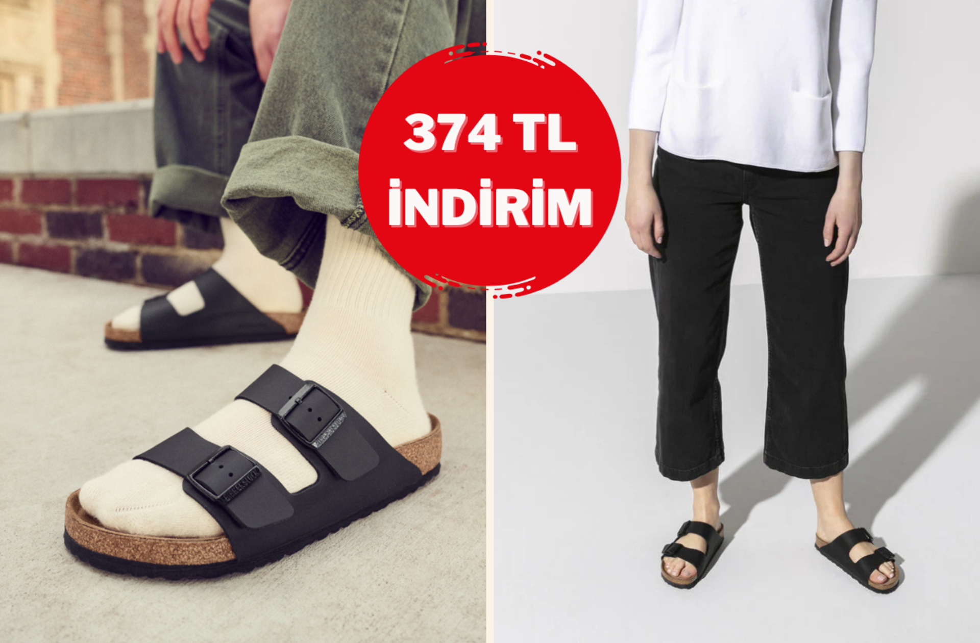 Yaz boyu ayağınızdan çıkarmayacaksınız! Birkenstock Arizona BF Unisex Terlik indirimde
