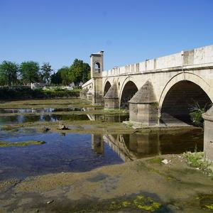Korkutan manzara! Tunca Nehri'nin su akışı durma noktasına geldi
