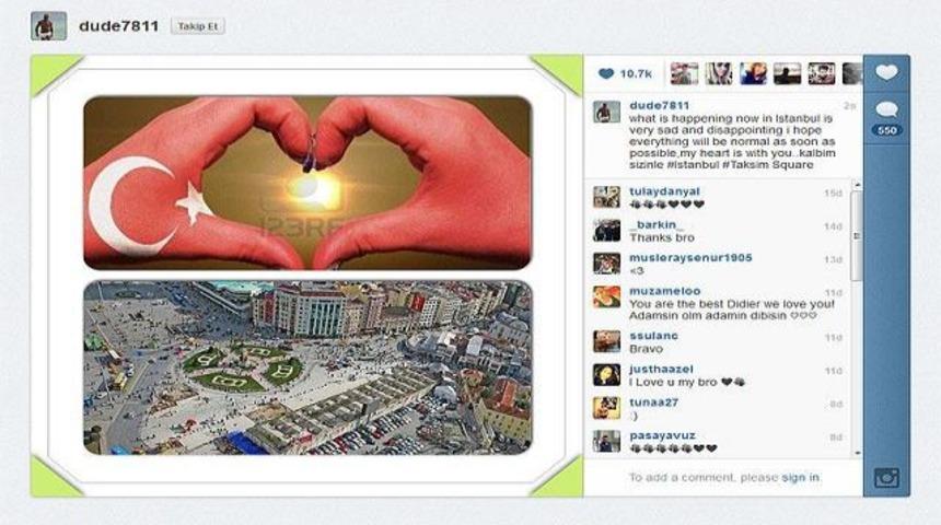 Drogba'dan Taksim desteği!