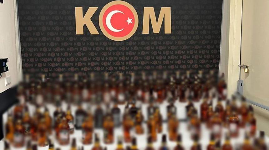 Polisten bağ evine sahte bandrollü alkol baskını