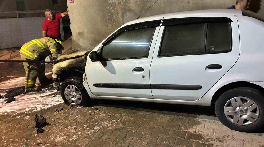 Susurluk’ta araç yangını