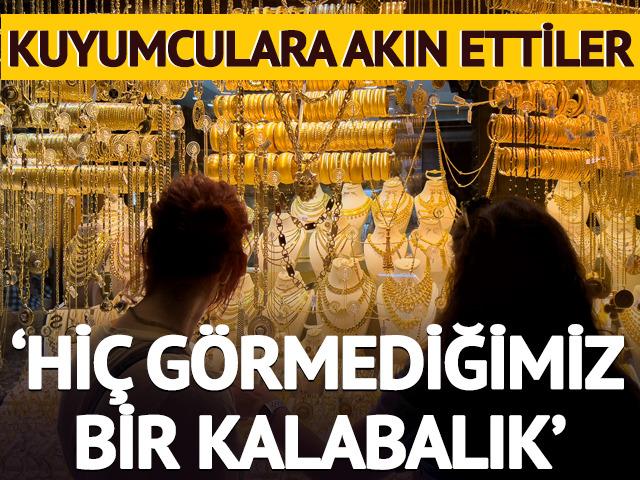 Kuyumculara akın ettiler! 'Hiç görmediğimiz bir kalabalık'