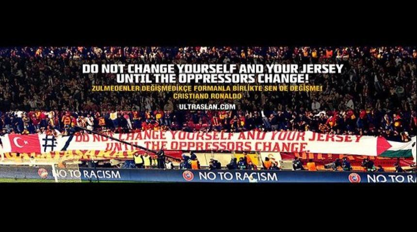 Ronaldo'ya G.Saray'dan pankartlı destek!