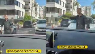 Trafik magandası tartıştığı silahla kadın sürücünün önünü kesti