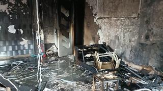 Şarja takılı telefon bataryası patladı, ev küle döndü! 8 kişi dumandan etkilendi