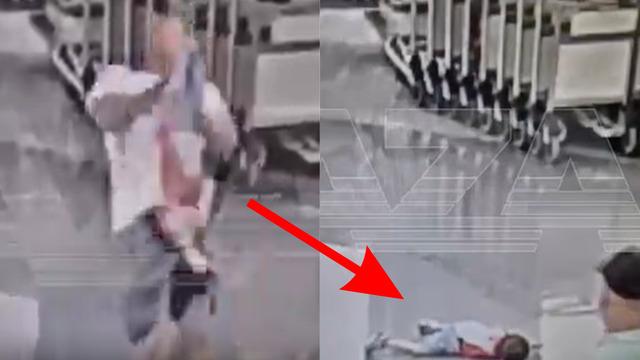 18 aylık bebeği yerden yere vurdu! Dehşet anları kamerada...
