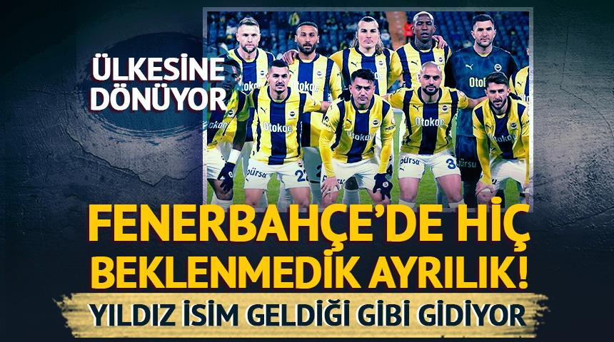 F.Bahçe'de hiç beklenmedik ayrılık! Yıldız isim geldiği gibi gidiyor...