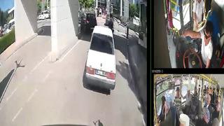 Otobüs şoförü, fenalaşan yolcuyu hastaneye götürdü