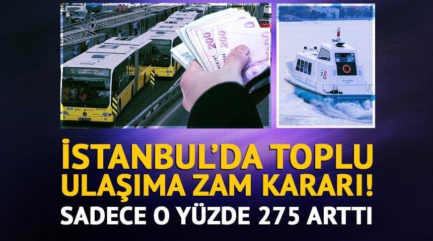 İstanbul'da toplu ulaşıma zam teklifi reddedildi!