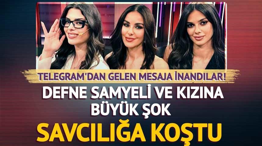 Telegram'dan gelen mesaja inandılar! Defne Samyeli ile kızı Derin Talu'ya büyük şok! Savcılığa koştu