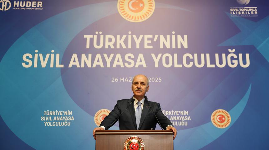 TBMM Başkanı Kurtulmuş, "Türkiye'nin Sivil Anayasa Yolculuğu Projesi" kapanış programında konuştu