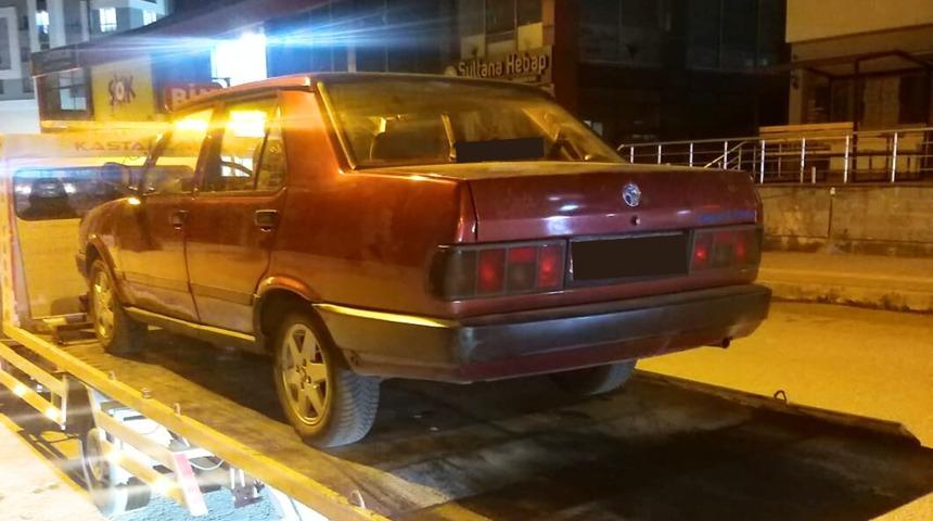 Kastamonu'da drift yapan ehliyetsiz sürücüye 68 bin 204 lira ceza