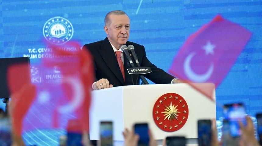 Cumhurbaşkanı Erdoğan: "Gündemlerinde rant var, bant var, butlan var hatta mutlak butlan var ama hizmet yok, eser yok, kentsel dönüşüm hiç yok"