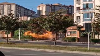 Başakşehir’de facia ucuz atlatıldı! Yeraltı elektrik kablosundan çıkan yangın doğalgaz kutusuna sıçradı