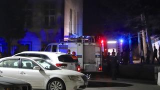 Bakü'de film stüdyosunda meydana gelen patlama sonucu yangın çıktı