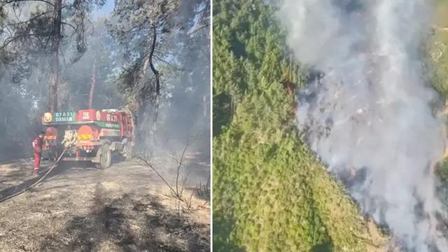 Antalya'nın iki ilçesinde orman yangını!