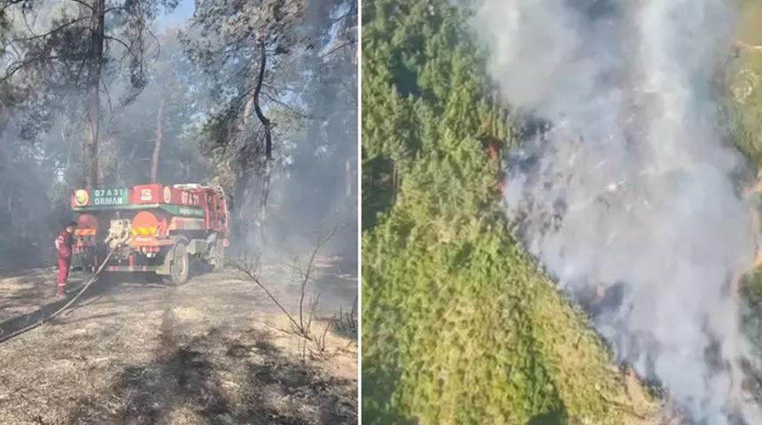 Antalya'nın iki ilçesinde orman yangını! Ekipler müdahale ediyor