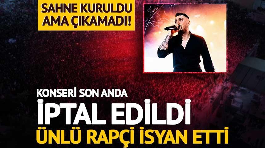 Sahne kuruldu ama çıkamadı! Konseri son anda iptal edildi...