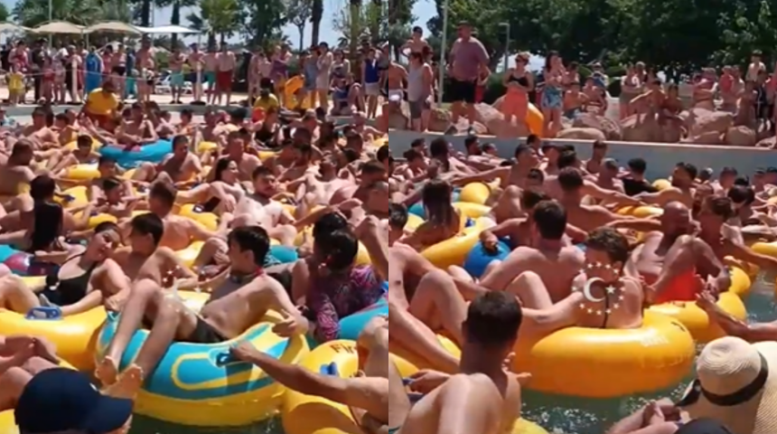 Yer: İzmir! Aquaparkta çekilen görüntü gündem oldu! "Mikrop yuvası"