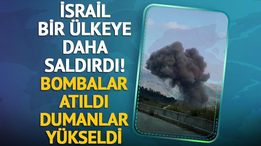 İsrail bir ülkeye daha saldırdı! Bombalar atıldı, dumanlar yükseldi…