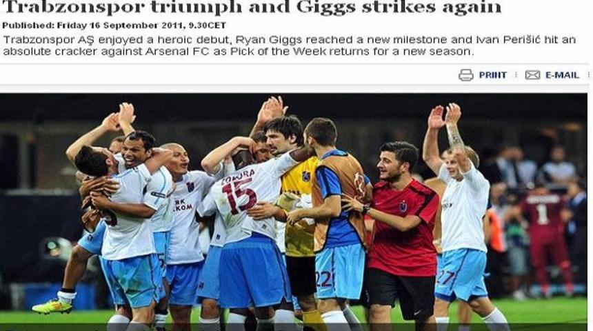 Trabzonspor, UEFA'da haftanın takımı