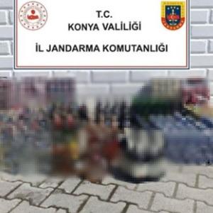 Konya'da jandarmadan izinsiz alkollü içecek satışına darbe